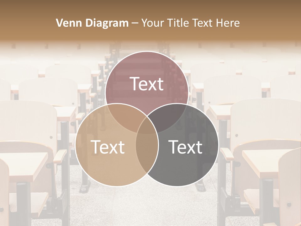 A Room Filled With Lots Of Desks And Chairs PowerPoint Template