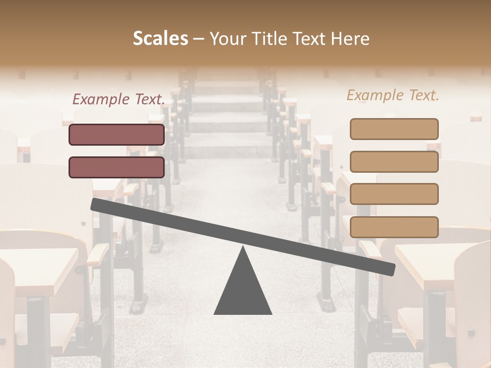A Room Filled With Lots Of Desks And Chairs PowerPoint Template