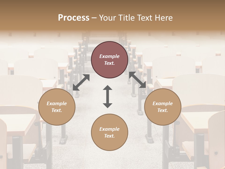 A Room Filled With Lots Of Desks And Chairs PowerPoint Template