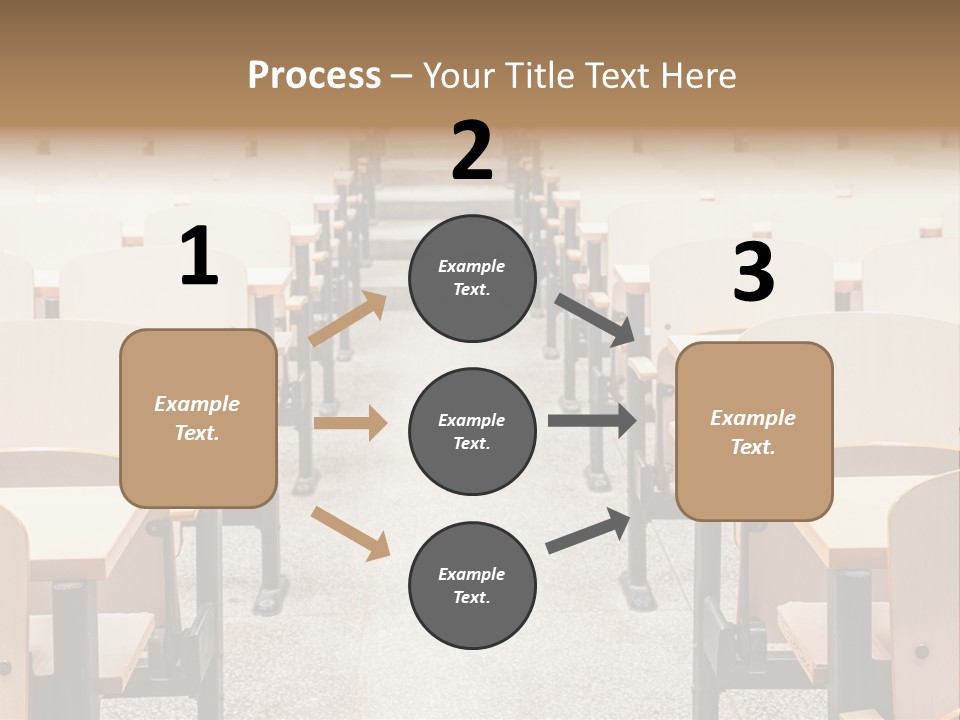 A Room Filled With Lots Of Desks And Chairs PowerPoint Template
