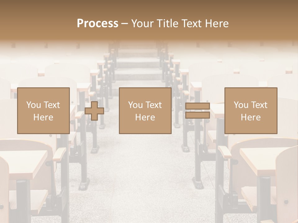 A Room Filled With Lots Of Desks And Chairs PowerPoint Template