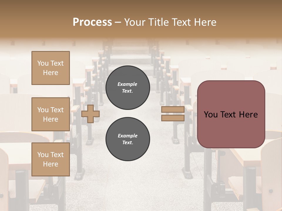 A Room Filled With Lots Of Desks And Chairs PowerPoint Template