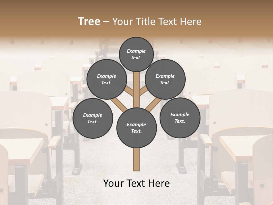 A Room Filled With Lots Of Desks And Chairs PowerPoint Template