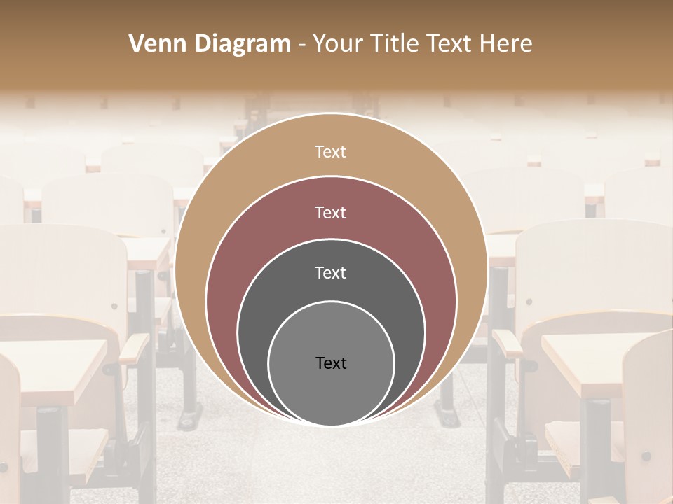 A Room Filled With Lots Of Desks And Chairs PowerPoint Template