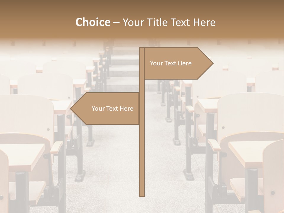 A Room Filled With Lots Of Desks And Chairs PowerPoint Template