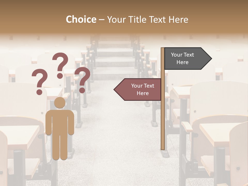 A Room Filled With Lots Of Desks And Chairs PowerPoint Template