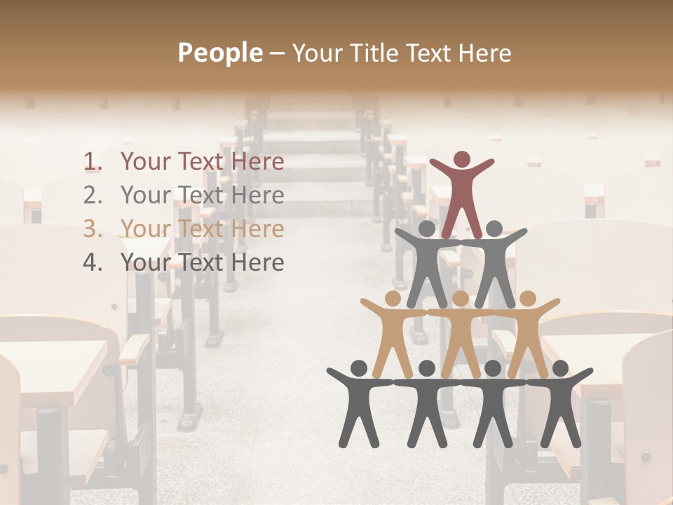 A Room Filled With Lots Of Desks And Chairs PowerPoint Template