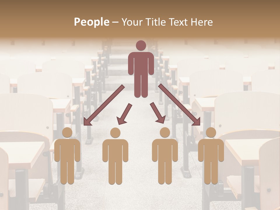 A Room Filled With Lots Of Desks And Chairs PowerPoint Template