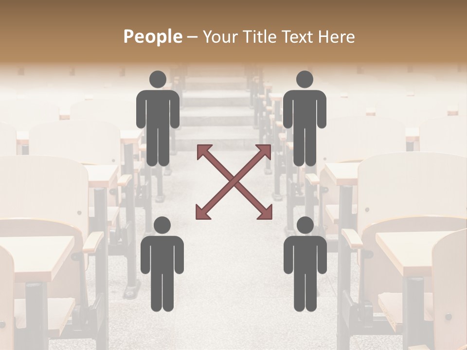 A Room Filled With Lots Of Desks And Chairs PowerPoint Template