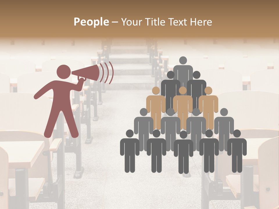 A Room Filled With Lots Of Desks And Chairs PowerPoint Template