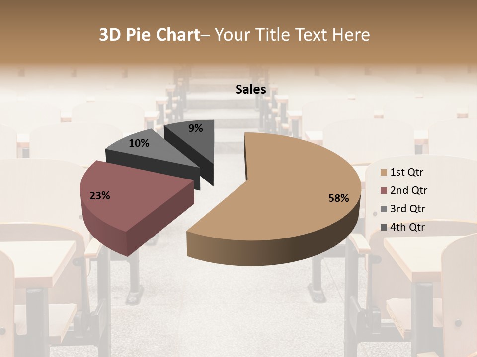 A Room Filled With Lots Of Desks And Chairs PowerPoint Template