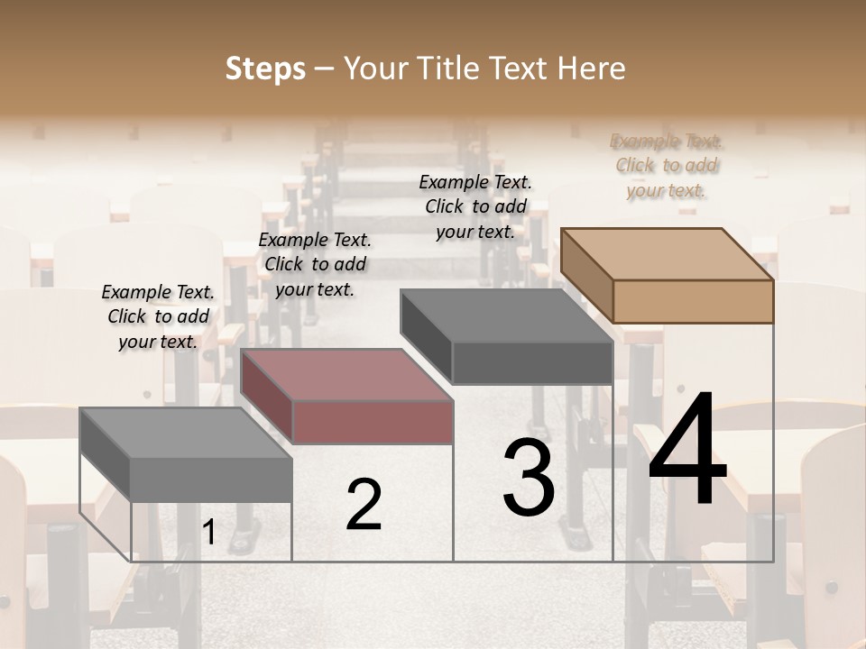 A Room Filled With Lots Of Desks And Chairs PowerPoint Template