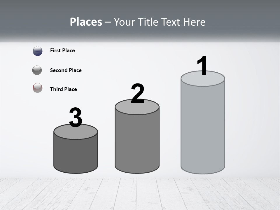 An Empty Room With White Walls And Wooden Floors PowerPoint Template