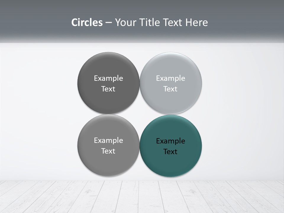 An Empty Room With White Walls And Wooden Floors PowerPoint Template