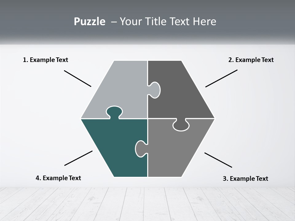 An Empty Room With White Walls And Wooden Floors PowerPoint Template