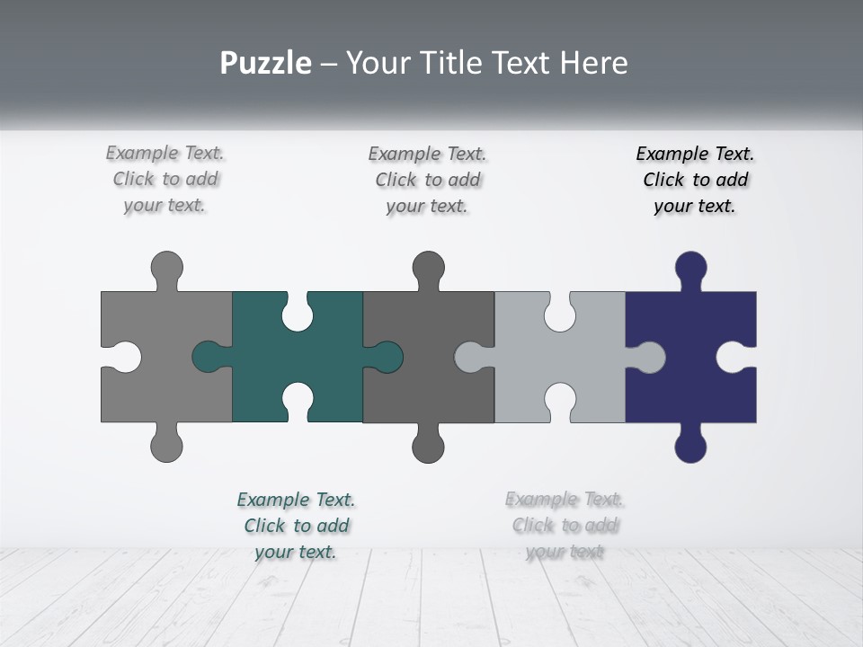 An Empty Room With White Walls And Wooden Floors PowerPoint Template