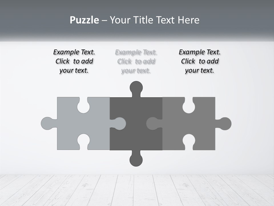 An Empty Room With White Walls And Wooden Floors PowerPoint Template