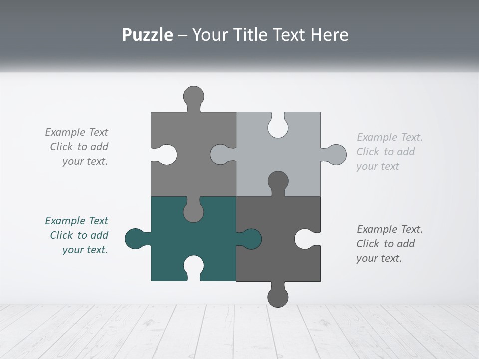An Empty Room With White Walls And Wooden Floors PowerPoint Template