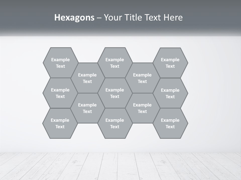An Empty Room With White Walls And Wooden Floors PowerPoint Template