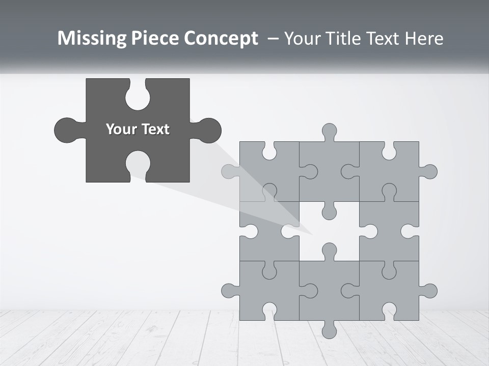 An Empty Room With White Walls And Wooden Floors PowerPoint Template
