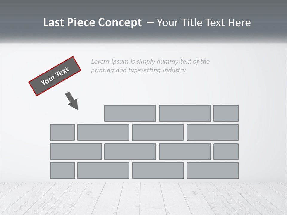 An Empty Room With White Walls And Wooden Floors PowerPoint Template