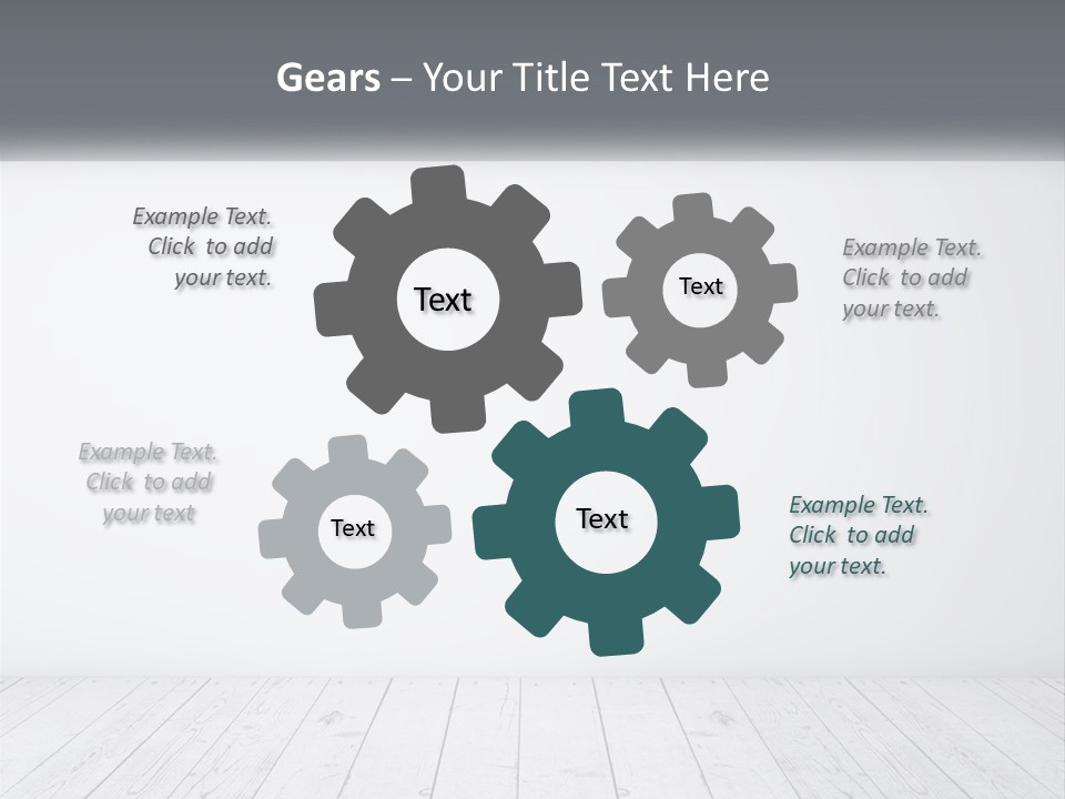 An Empty Room With White Walls And Wooden Floors PowerPoint Template