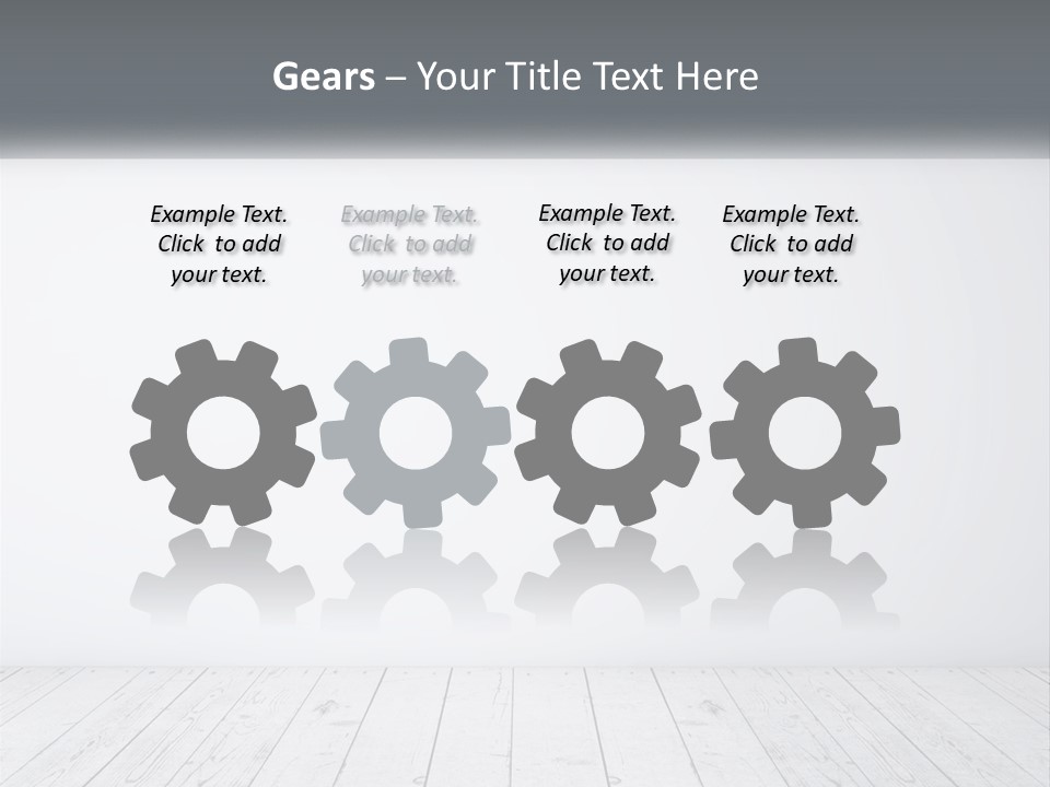 An Empty Room With White Walls And Wooden Floors PowerPoint Template