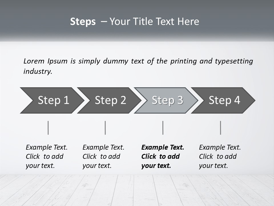 An Empty Room With White Walls And Wooden Floors PowerPoint Template