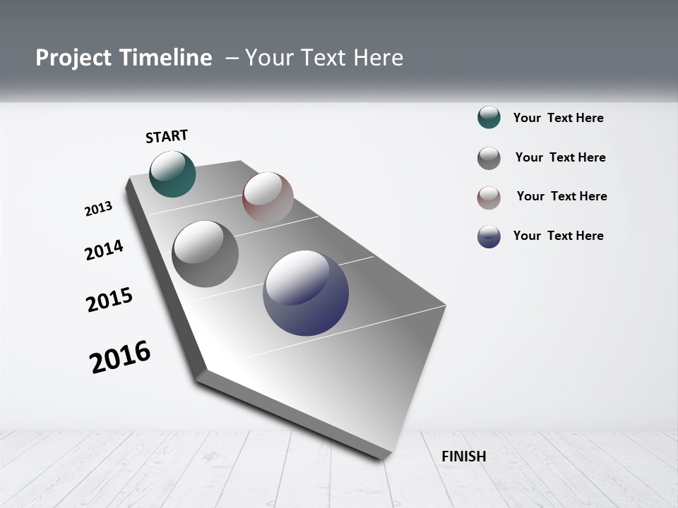An Empty Room With White Walls And Wooden Floors PowerPoint Template