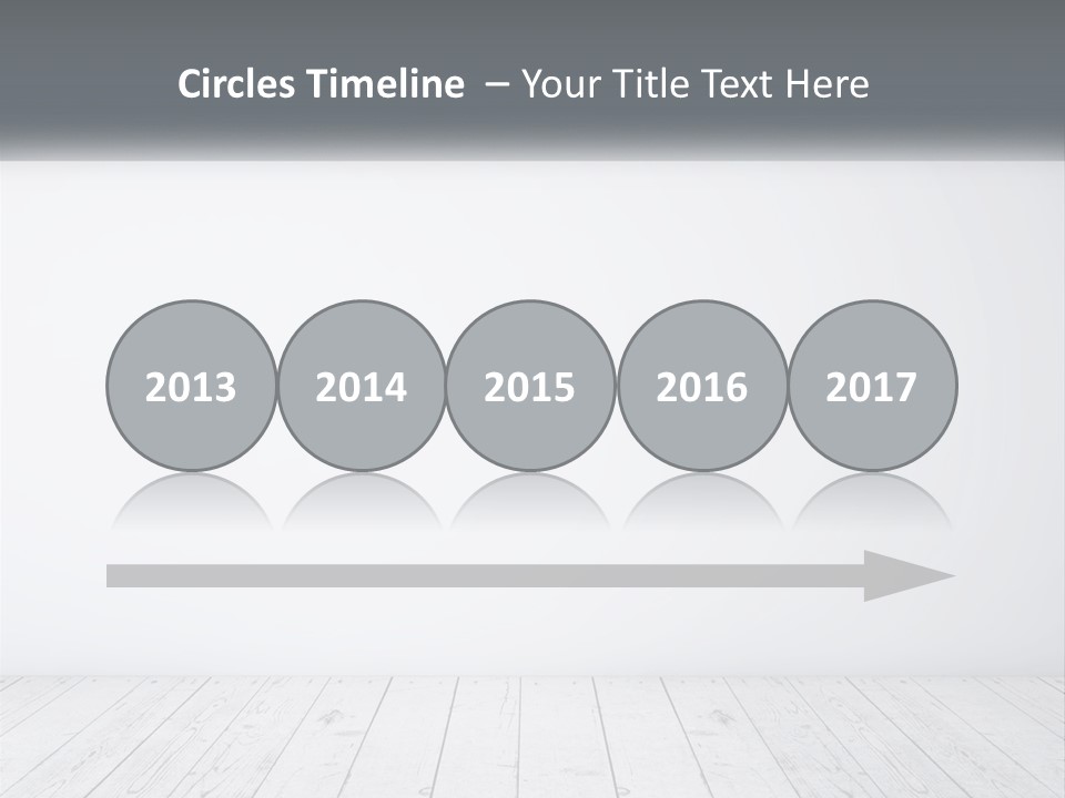 An Empty Room With White Walls And Wooden Floors PowerPoint Template