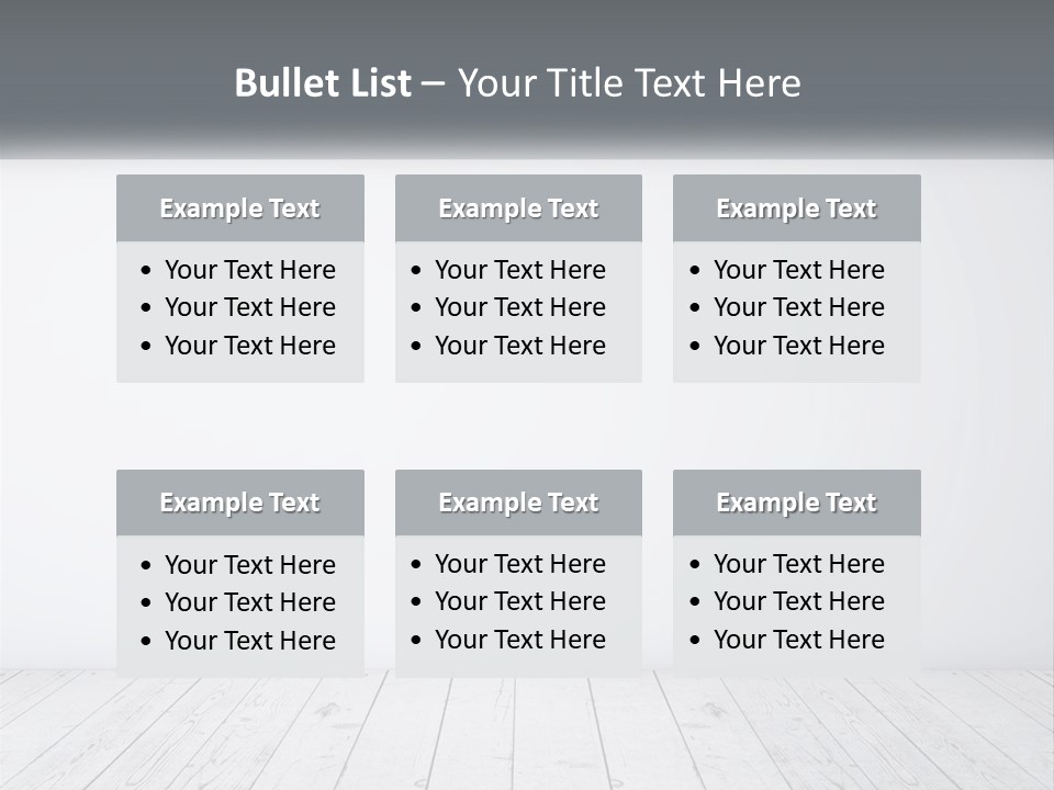 An Empty Room With White Walls And Wooden Floors PowerPoint Template