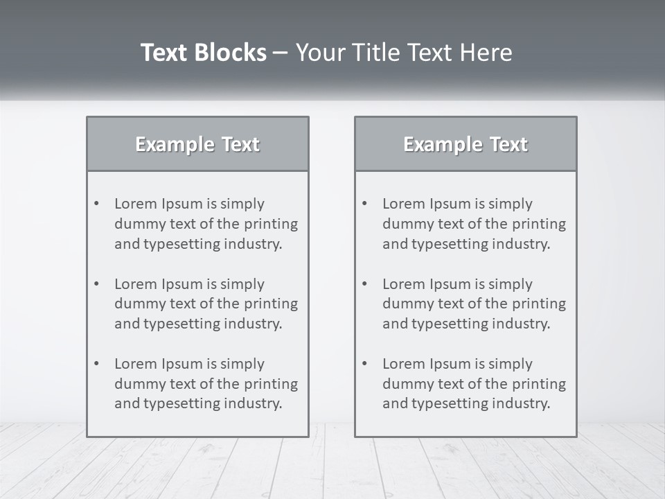 An Empty Room With White Walls And Wooden Floors PowerPoint Template