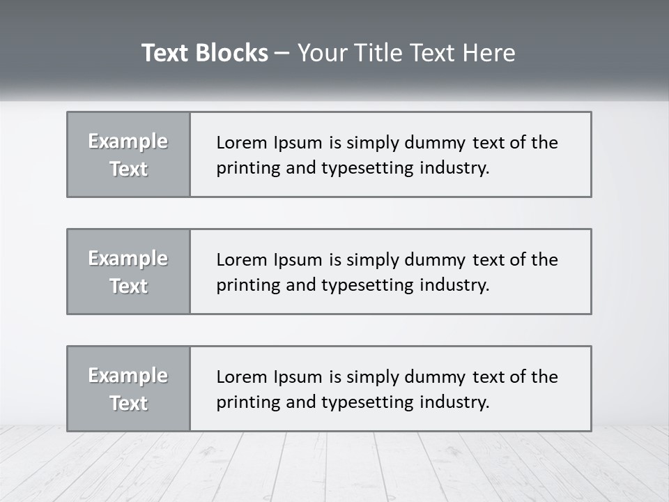 An Empty Room With White Walls And Wooden Floors PowerPoint Template
