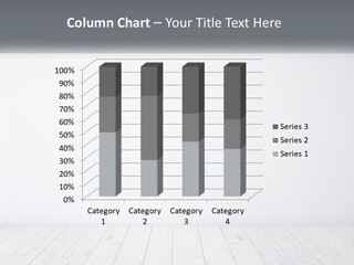An Empty Room With White Walls And Wooden Floors PowerPoint Template