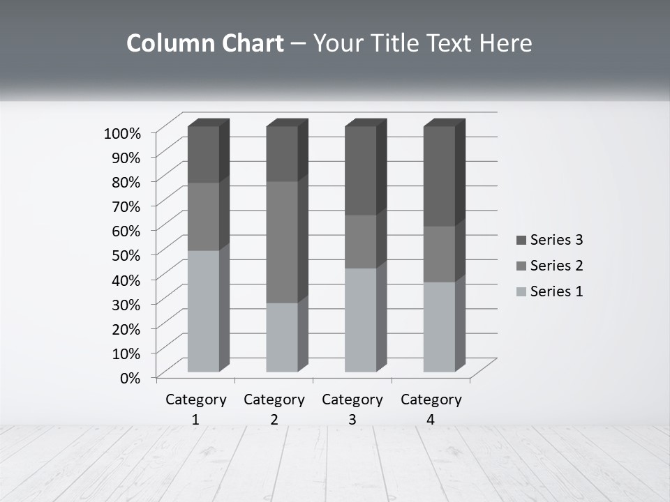 An Empty Room With White Walls And Wooden Floors PowerPoint Template