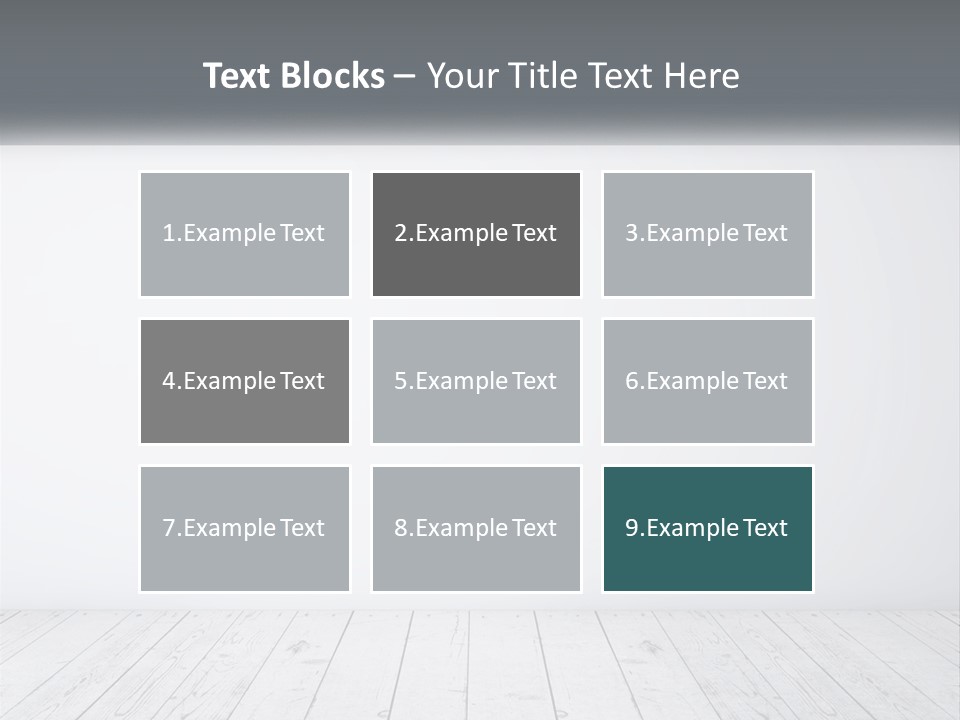 An Empty Room With White Walls And Wooden Floors PowerPoint Template