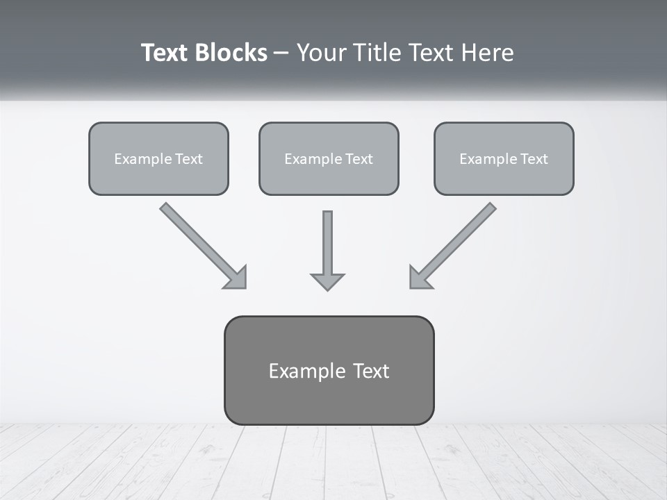 An Empty Room With White Walls And Wooden Floors PowerPoint Template