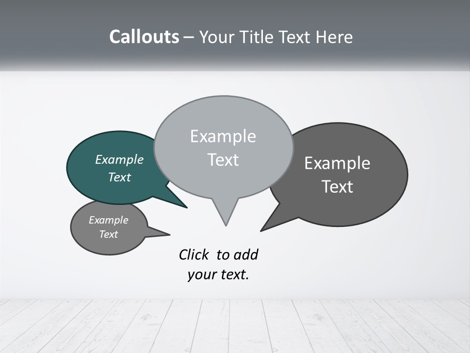 An Empty Room With White Walls And Wooden Floors PowerPoint Template