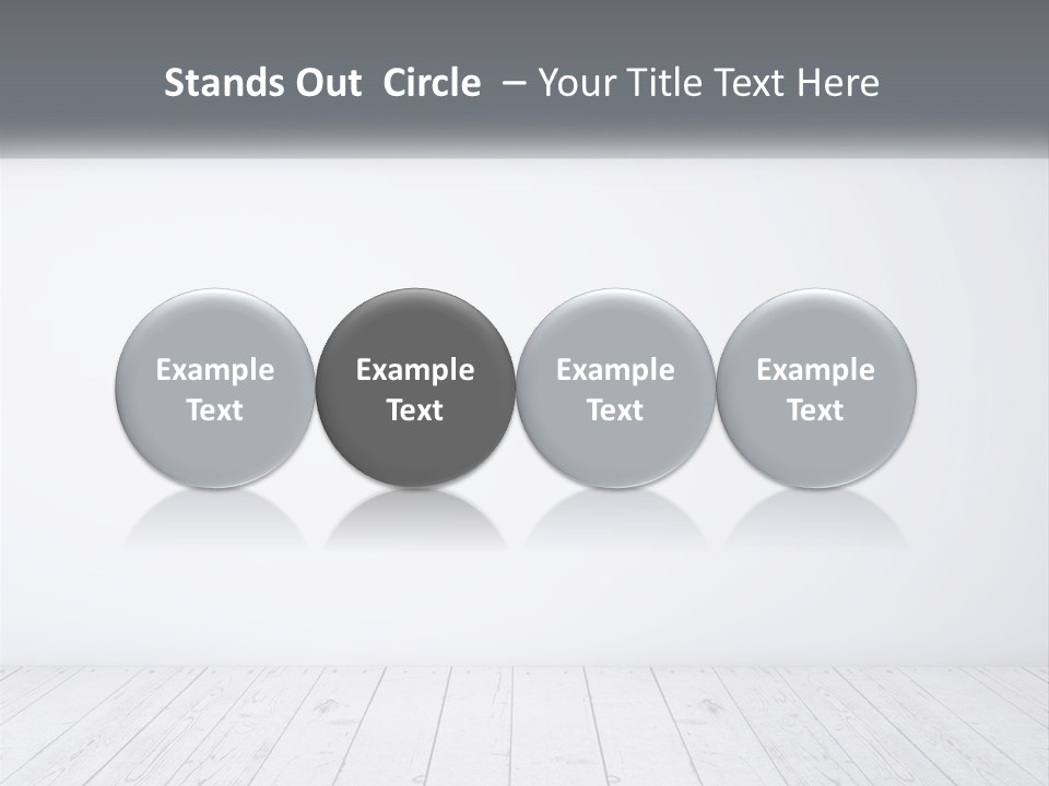 An Empty Room With White Walls And Wooden Floors PowerPoint Template