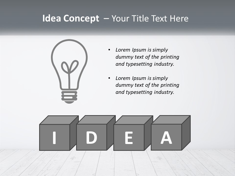 An Empty Room With White Walls And Wooden Floors PowerPoint Template