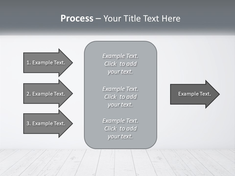 An Empty Room With White Walls And Wooden Floors PowerPoint Template