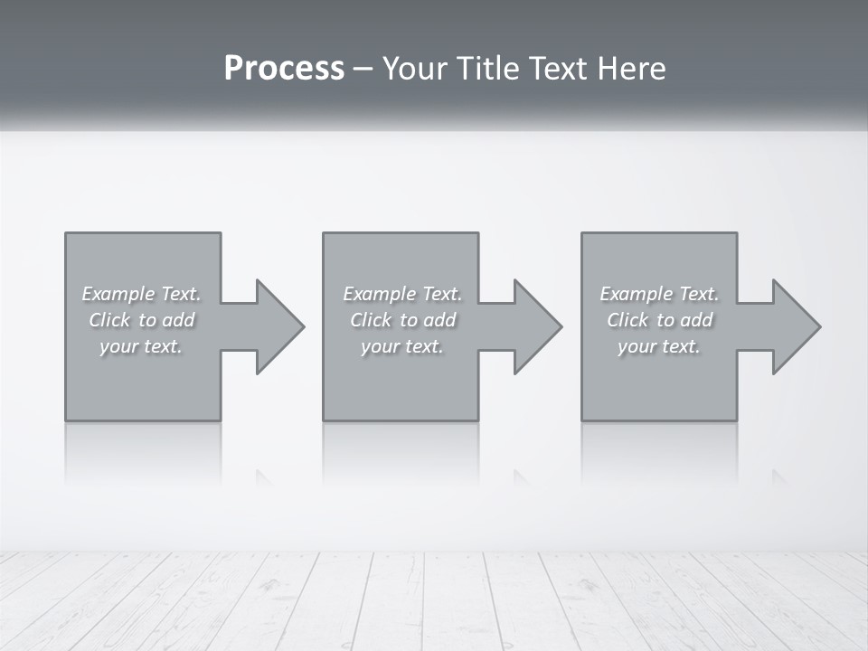 An Empty Room With White Walls And Wooden Floors PowerPoint Template