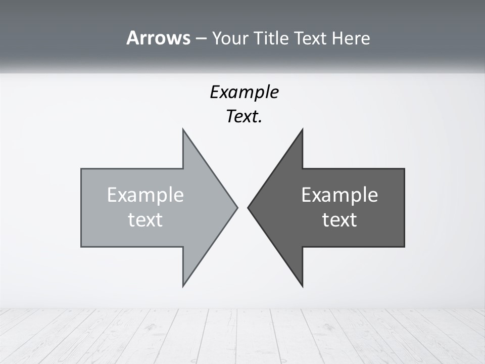 An Empty Room With White Walls And Wooden Floors PowerPoint Template