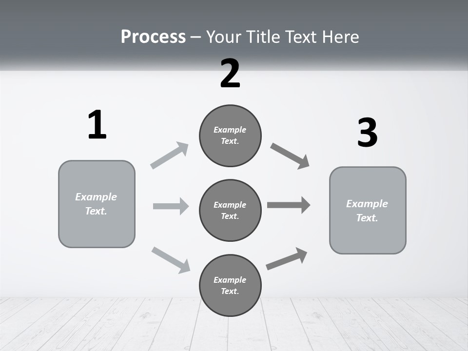 An Empty Room With White Walls And Wooden Floors PowerPoint Template