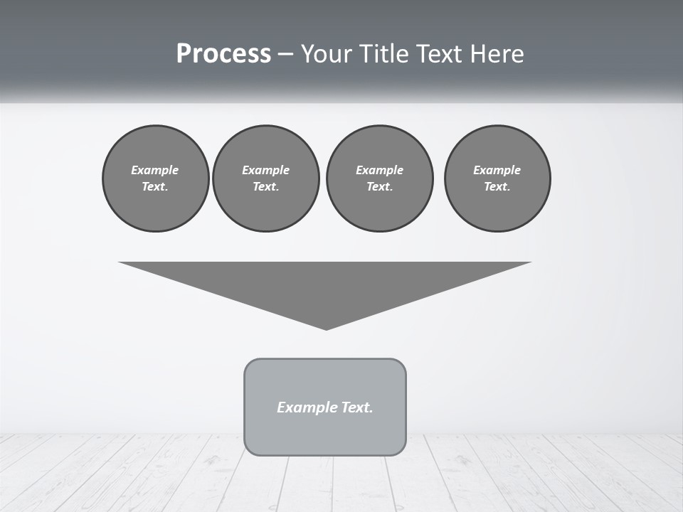 An Empty Room With White Walls And Wooden Floors PowerPoint Template