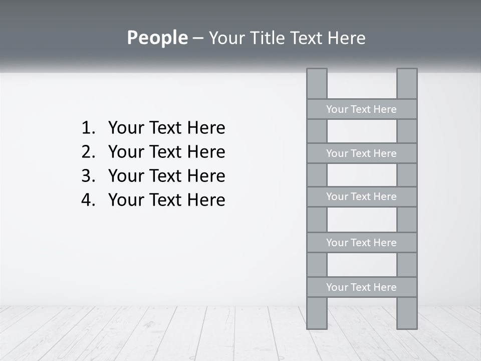 An Empty Room With White Walls And Wooden Floors PowerPoint Template