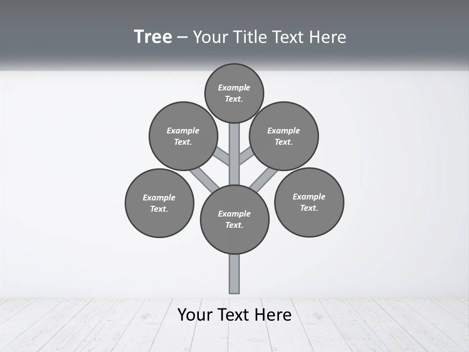 An Empty Room With White Walls And Wooden Floors PowerPoint Template