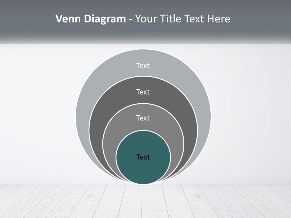 An Empty Room With White Walls And Wooden Floors PowerPoint Template