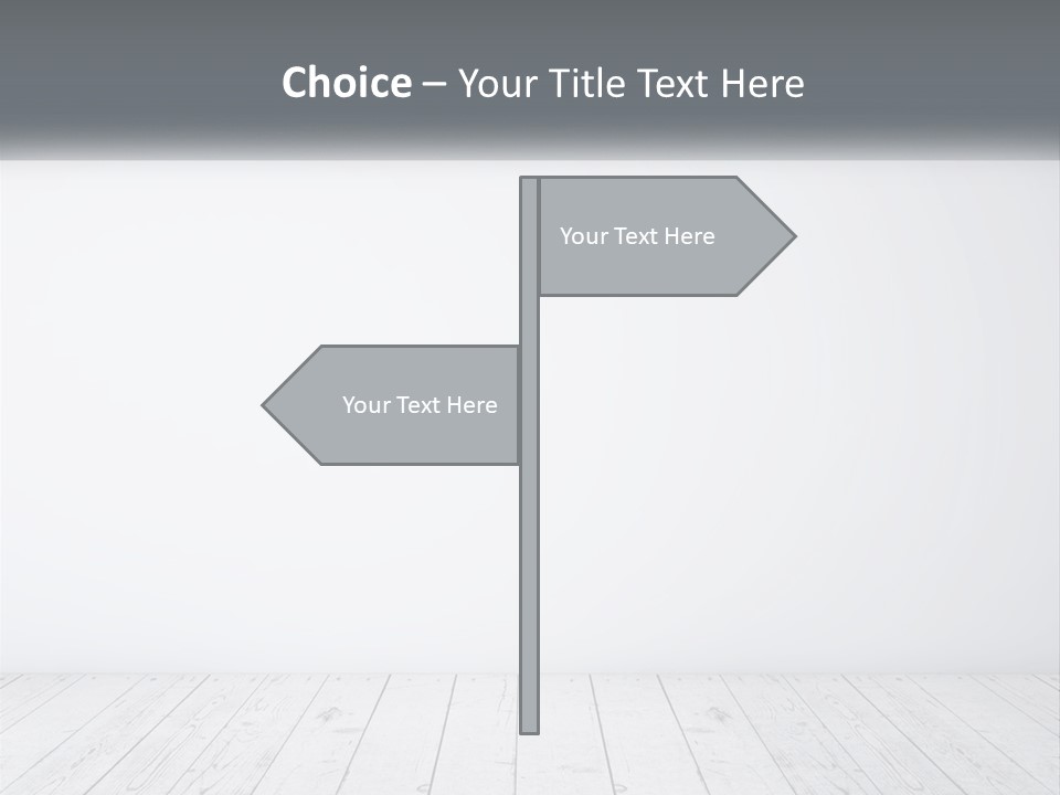An Empty Room With White Walls And Wooden Floors PowerPoint Template