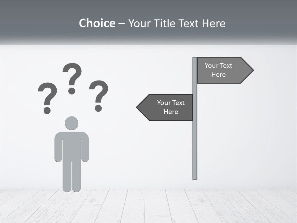 An Empty Room With White Walls And Wooden Floors PowerPoint Template